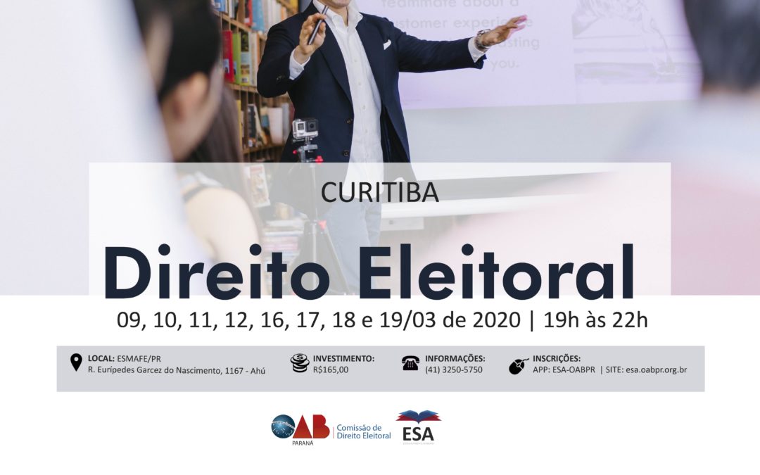 Presidente do Iprade ministra curso de Direito Eleitoral na ESMAFE